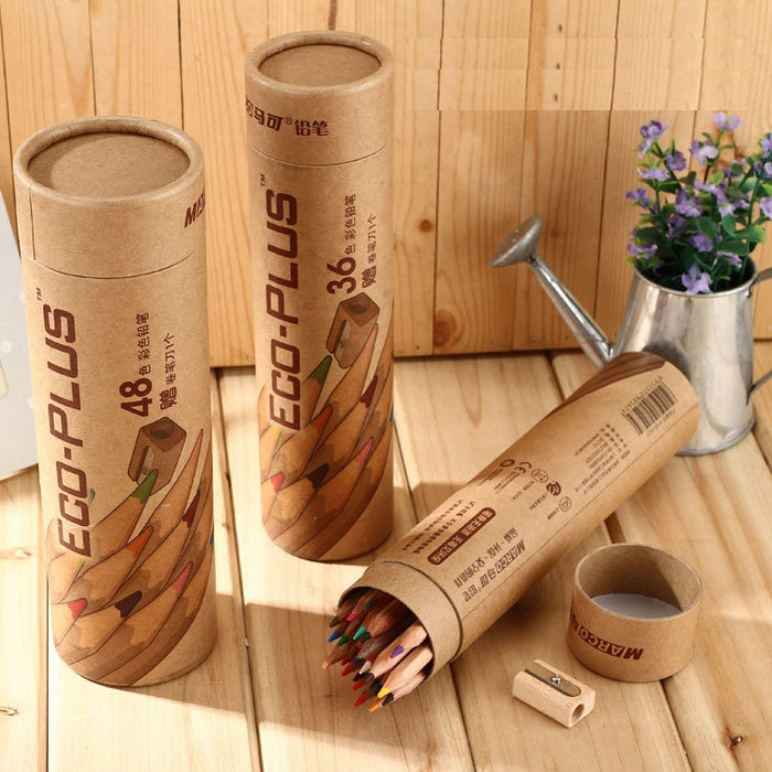 Marco Colored Pencil eco-friendly paper cylinder fit painting painted oily colored pencil 6100-24 36 48 48 log