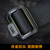 Outdoor tactical belt between men and women multifunctional canvas nylon Field military training as an inner belt