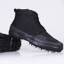 New Summer Black High Help for training shoes Men and women Outdoor Training Canvas Shoes Electric Welding Shoe shoe Site Wearable rubber shoes