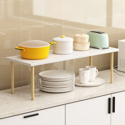 Kitchen desktop storage rack, computer height-increasing rack, microwave oven and rice cooker storage rack, household cabinet storage partition