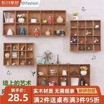 American country storage box coffee clothing store living room Creative Wall Wall Wall decoration rack