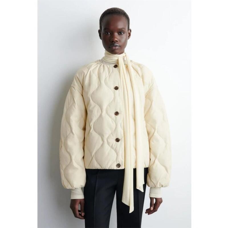 Cs Women's Winter Casual Style Diamond Quilted Button Short down Jacket 1323837002