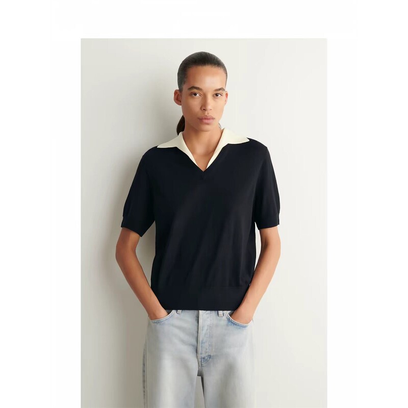 Cs Original Women's Clothing Standard Merino Wool Layered Polo Shirt 2026 Autumn New Product 1352388001 Cs Original Women's Clothing Standard Merino Wool Layered Polo Shirt 2026 Autumn New Product 1352388001