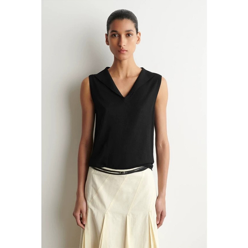 Cs Original Women's Clothing Standard Fit Sailor Collar Cotton Silk Blend Knit Top 2026 Summer 1346036001