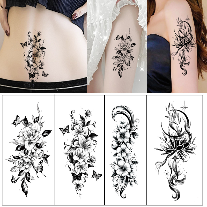Temporary Tattoo Stickers to Cover Scars, Waterproof and Long-Lasting, for Women's Arms, Abdomen, and Thighs, to Cover Birthmarks, Realistic Temporary Stickers