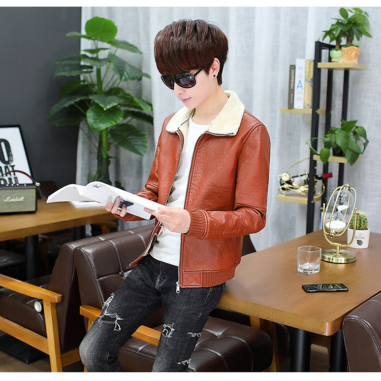 Thanh niên mùa đông 13 cộng với nhung 14 da dày 15 chàng trai ấm áp 17 áo khoác giản dị 18 tuổi học sinh trung học cơ sở áo khoác bomber