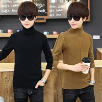 Winter teen 13 boys 14 solid color 15 áo len cao cổ chạm đáy áo len 16 dày 18 tuổi học sinh trung học cơ sở áo nam