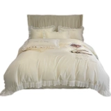 Шелковистый шелковый пододеяльник для принцессы, популярно в интернете, с медвежатами