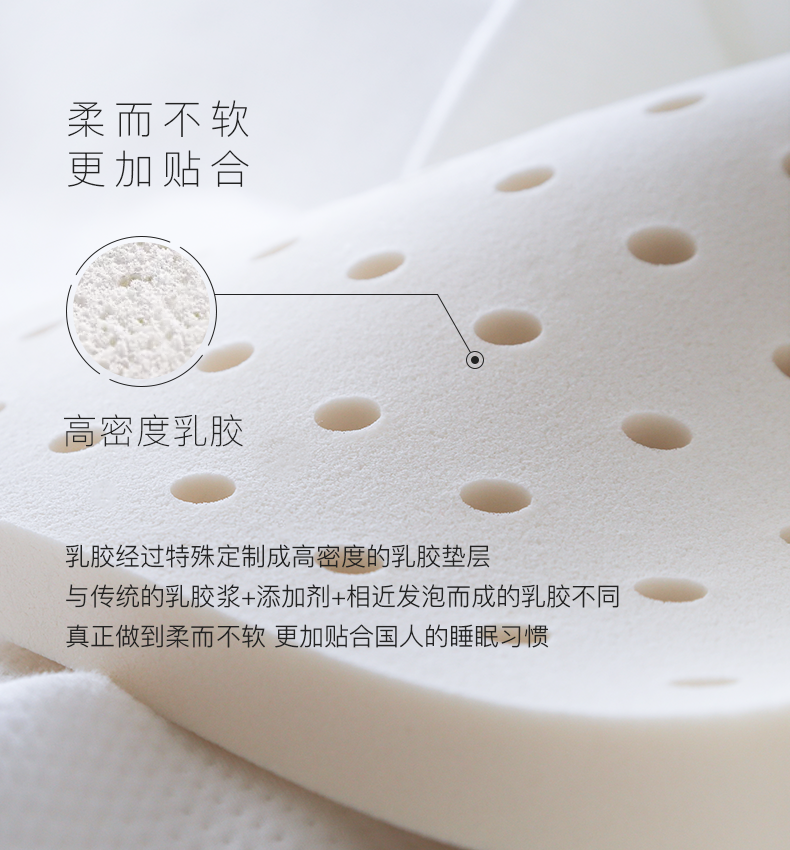乳胶发泡发明者 邓禄普 93%天然乳胶床垫 1*2m*2.5cm 图6