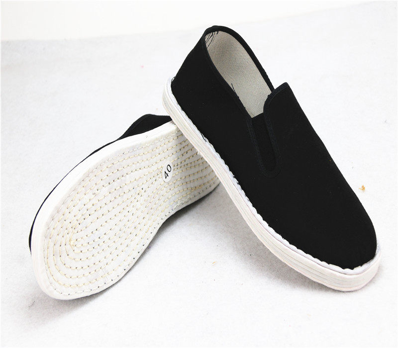 Traditional Thousand bottom cloth shoes men and women middle aged black cloth bottom online deodorant breathable casual elastic opening cotton spring autumn