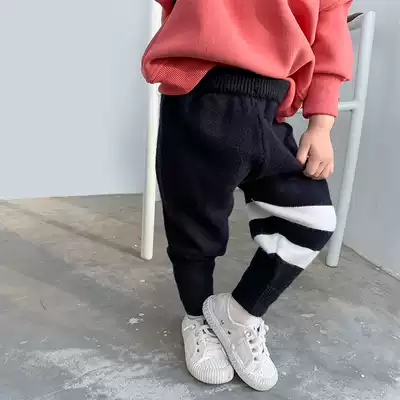 No 7 Tongcang children's pants Boys casual pants Baby wool pants 2019 new Korean girls ' autumn and winter pants