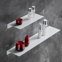 Bathroom shelf wall one-word partition bathroom wall hanging wash dressing table white mirror front storage without punching