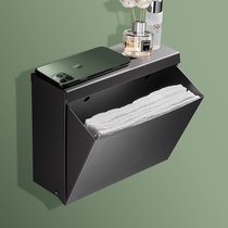 Toilet straw paper box free punching toilet paper box toilet paper holder tissue box flat paper stainless steel toilet paper box