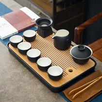 Day Style Kung Fu Tea Suit Home Office Tea Sea Tea Tray Teacup Heat Resistant Glass Tea Set Suit