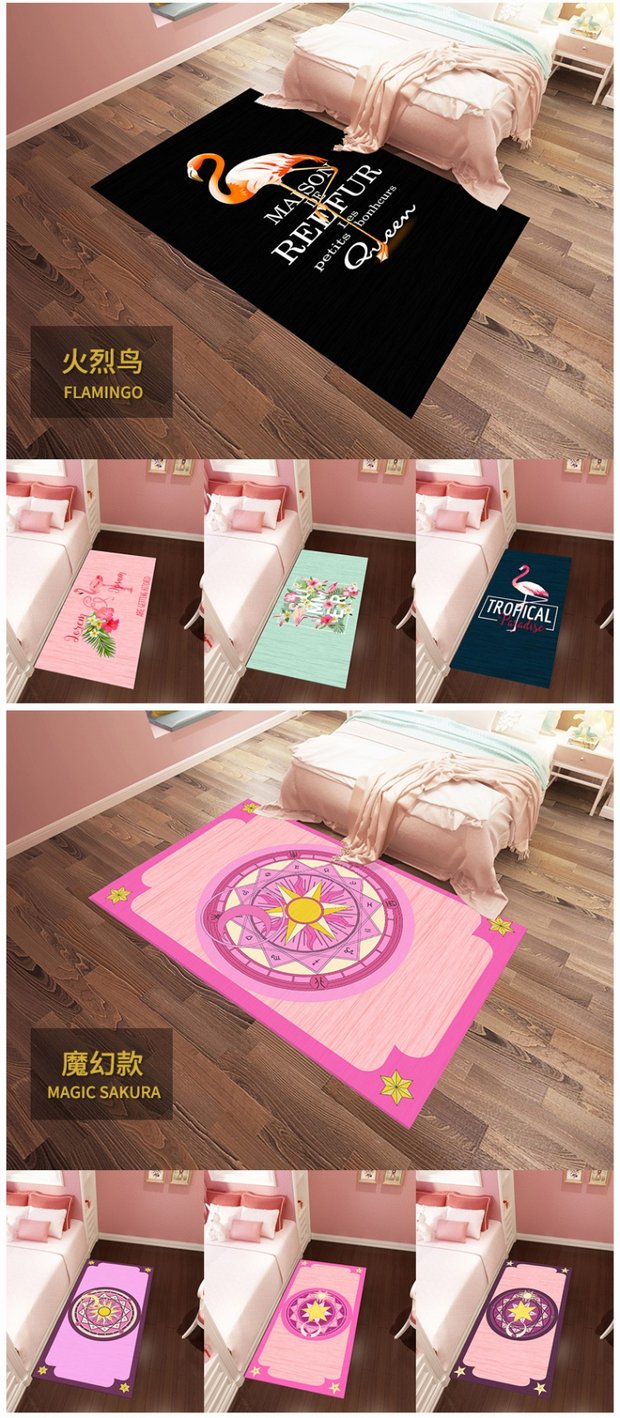 Thảm trải giường bên trong Bắc Âu cô gái dễ thương hình chữ nhật phòng khách nhà bếp trẻ em giường trước phòng ngủ đầu giường - Thảm thảm lông cừu