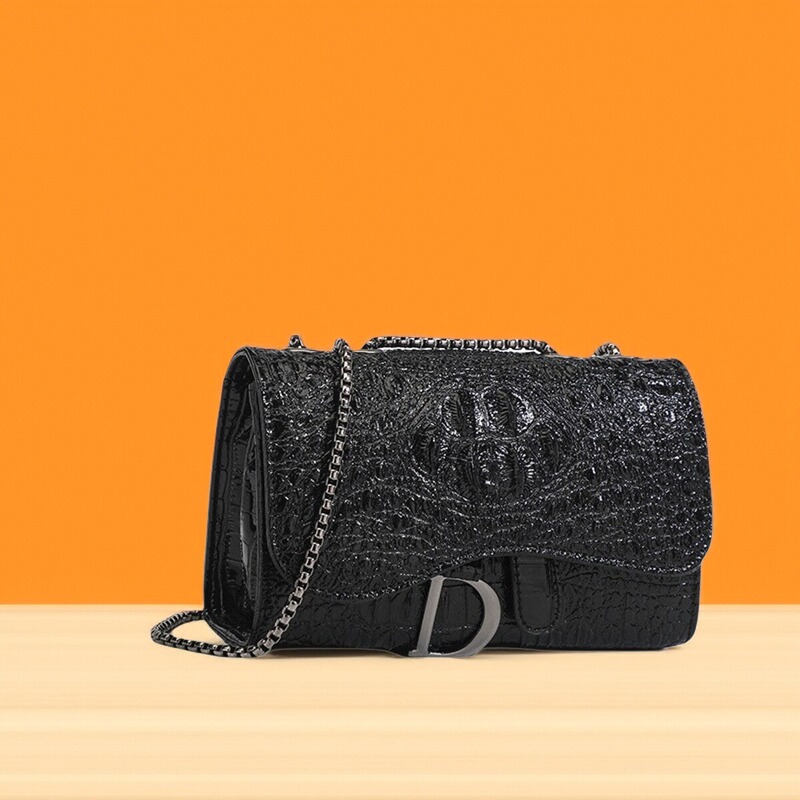 2024 New Crocodile Bone Pattern Fashion Chain Bag, Single Shoulder Crossbody Bag, Crocodile Pattern Versatile Trendy Niche Design 2024 New Crocodile Bone Pattern Fashion Chain Bag, Single Shoulder Crossbody Bag, Crocodile Pattern Versatile Trendy Niche Design
