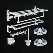 Bath towel rack Space aluminum bathroom rack Towel rack Bathroom bathroom hardware pendant set