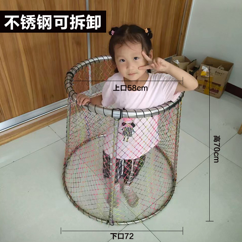 Stainless steel fishing cover fishing cage bamboo cover chicken cage manual cover fishing artifact catch big fish cover net tool