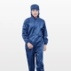 Темно-синий комбинезон с капюшоном и обновленной молнией