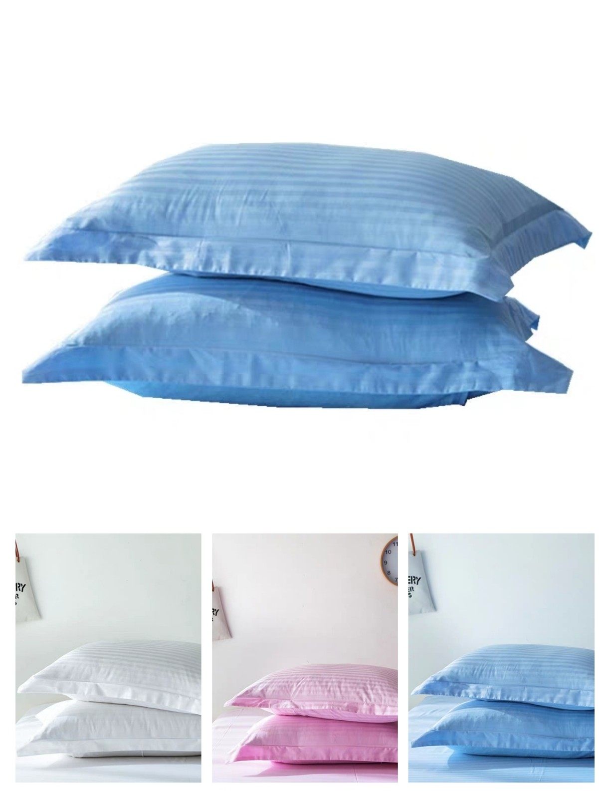 Pillowcase single hospital clinic ward bedding pillow skin hospital bed dormitory non-pair cotton pure cotton pillowcase