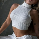 Европейский и американский сексуальный боди без ремонта, вязаный жилет, короткий топ, женский сексуальный вязаный майку