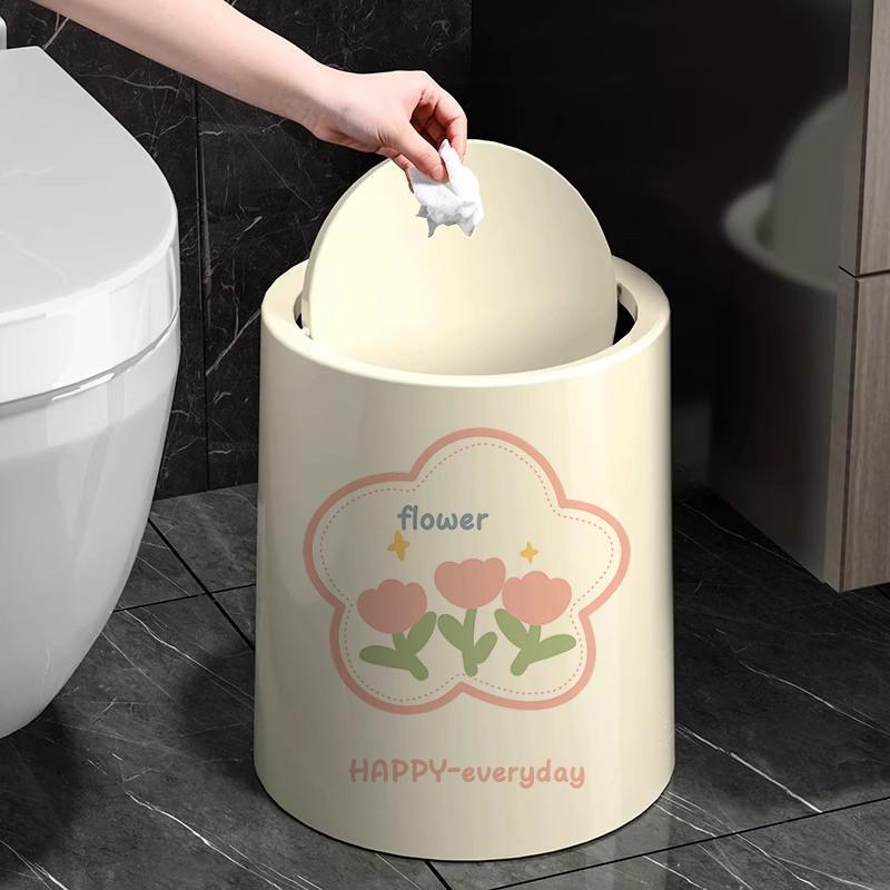 Small, Stylish, New Printed Trash Can for Bedroom, Cute and Creative, Large Size for Study Room, Living Room, Home Use Small, Stylish, New Printed Trash Can for Bedroom, Cute and Creative, Large Size for Study Room, Living Room, Home Use