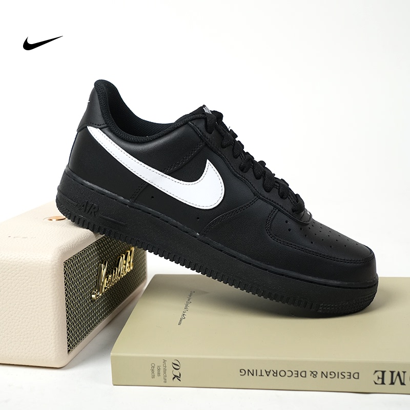 Nike Air Force 1 Af1 Air Force One Low-Top Black Sneakers for Men and Women Fz0627-010