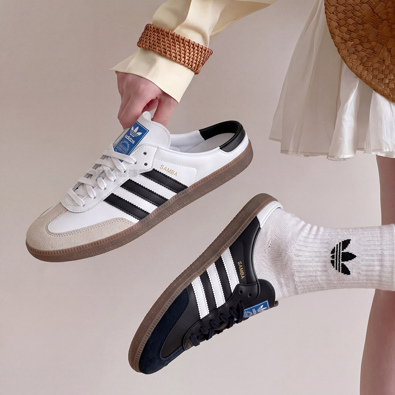 Adidas Trefoil Adidas Samba Slip-On Mules German Training Shoes Sports Casual Shoes Lb3814 Adidas Trefoil Adidas Samba Slip-On Mules German Training Shoes Sports Casual Shoes Lb3814