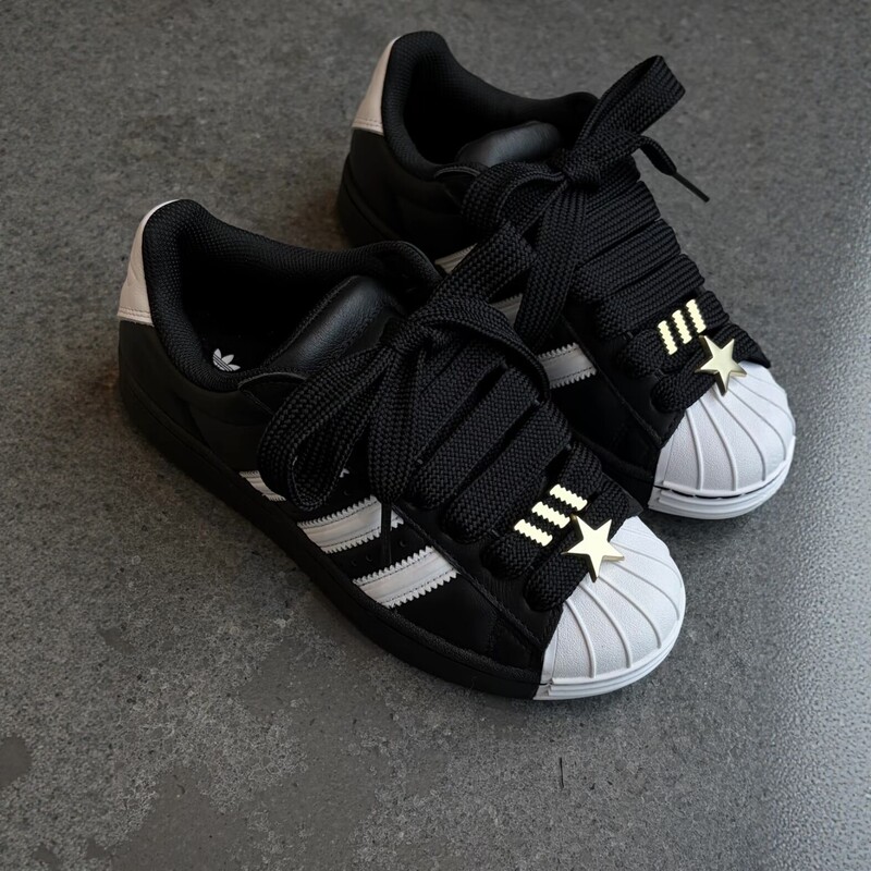Adidas Superstar 2 Shell Toe Second Generation Sneakers Black and White Panda Jr7444