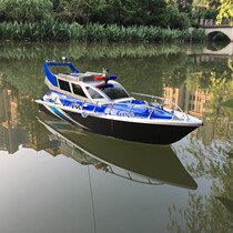 1 20 remote control marine police patrol speedboat simulation warship ship model double paddle dual motor rechargeable battery pack