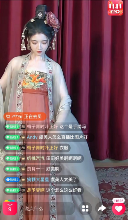 The tail section Praises Oriental Aesthetics Tour Garden Thrill Beauty Beauty Walking Show Rework Embroidered and Embroidered Skirt Hanfu Big Sleeves