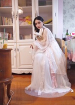 Zixong Oriental aesthetic design Garden dream Hanfu Ming embroidery stand-up collar painting Luo skirt