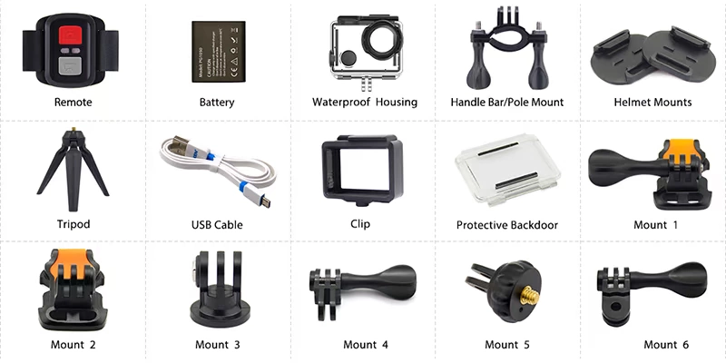 Máy ảnh thể thao chính hãng EKEN H6S Anba 4K HD WiFi thương hiệu máy ảnh kỹ thuật số mini chống nước máy quay trộm