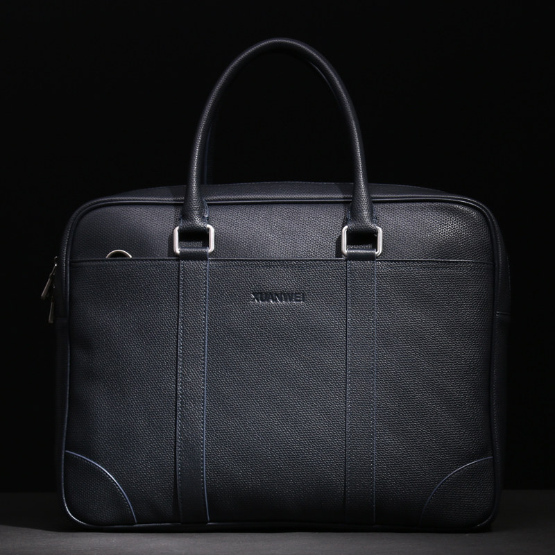 Xuanwei men's business bag briefcase men's bag tote bag men's cowhide genuine leather horizontal casual multi-purpose shoulder bag