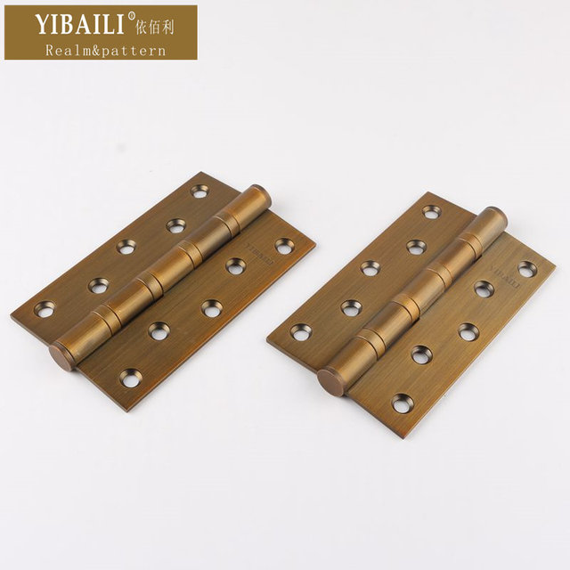 Hinge bearing 5 ນິ້ວ bronze hinge ປະຕູ Yibaidali silent American European style indoor hinge stainless steel yellow