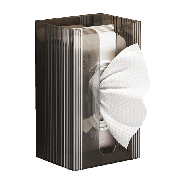 Japanese-Style Light Luxury Tissue Box Wall-Mounted Facial Tissue Storage Box for Toilet, Bathroom, Kitchen, Upside-Down Hanging Tissue Holder