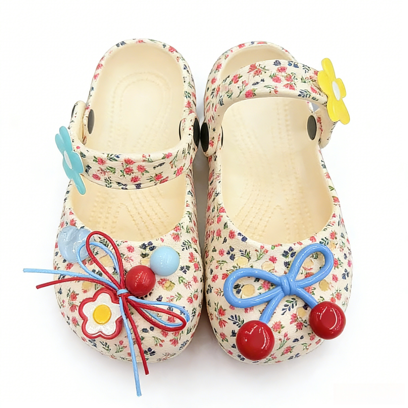 【Cute Sunflower】Floral Ballet Girls' Clogs Children's Summer Closed-Toe Non-Slip Soft Sole Sandals 【Cute Sunflower】Floral Ballet Girls' Clogs Children's Summer Closed-Toe Non-Slip Soft Sole Sandals
