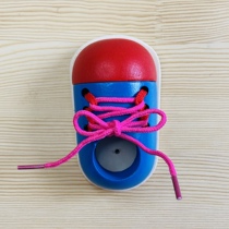 busyboard DIY accessories Small wooden shoes Lace-up Montessori early education toys Teaching aids