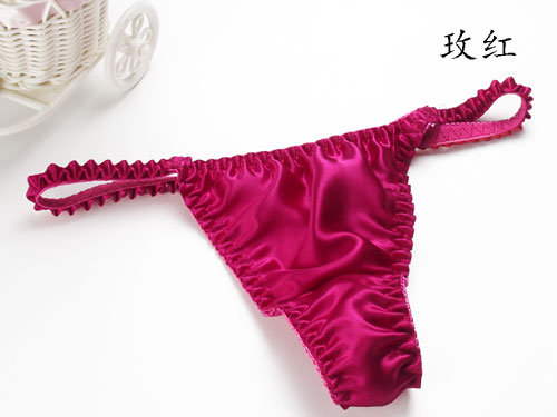 Chỉ cho bán hàng 100% lụa nữ cảm giác thong T quần không có dấu vết sexy đồ lót lụa tóm tắt thoáng khí