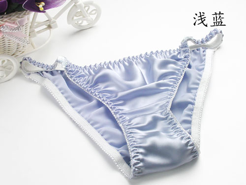 Siêu phổ biến thời trang sexy 100% lụa lụa đồ lót phụ nữ thong t quần tóm tắt