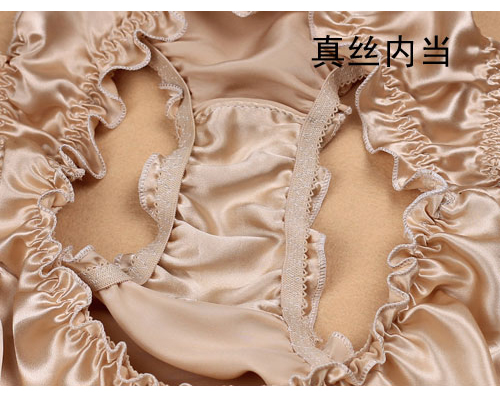 Quần lót lụa nữ cao cấp thoải mái và thoáng khí xù lông bằng lụa satin eo thắt lưng trung niên kích thước lớn quần lót su