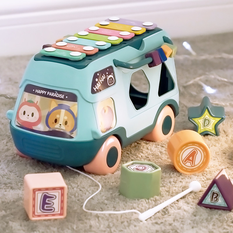 Eight-tone hand knocks on the hand to beat the drumbeat baby 8 months infant child music toy 1-2-year-3 3-year-old puzzle early education