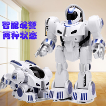 Intelligent deformation robot fingerprint remote control chariot voice electric learning high-tech early childhood boy toy