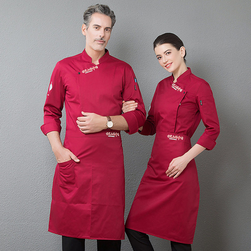 Chef dress long sleeves work clothes autumn and winter style catering hotel restaurant dining restaurant restaurant kitchen work clothes customized for men and women
