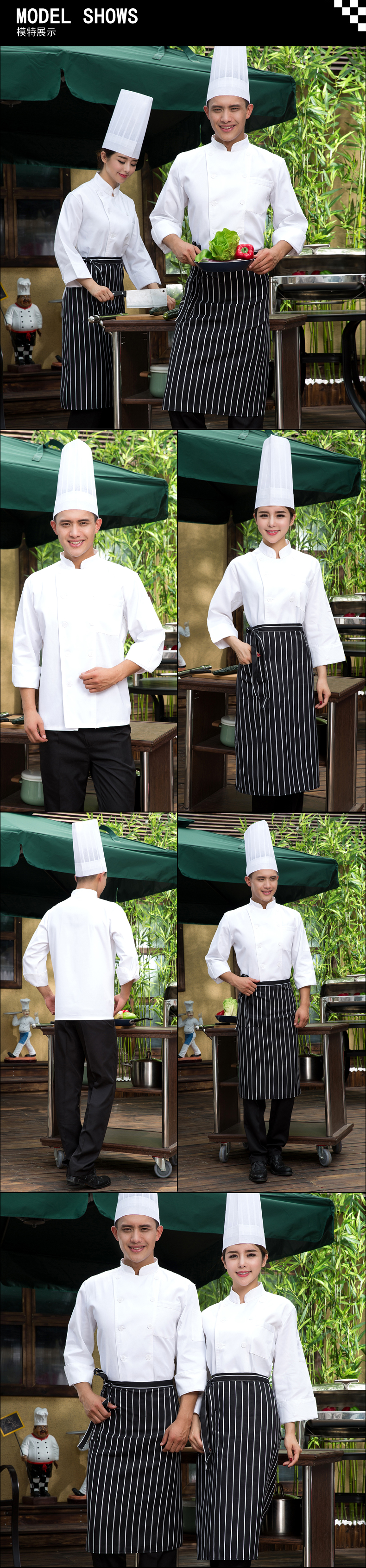Tenue de cuisinier en polyester - Ref 1910318 Image 9