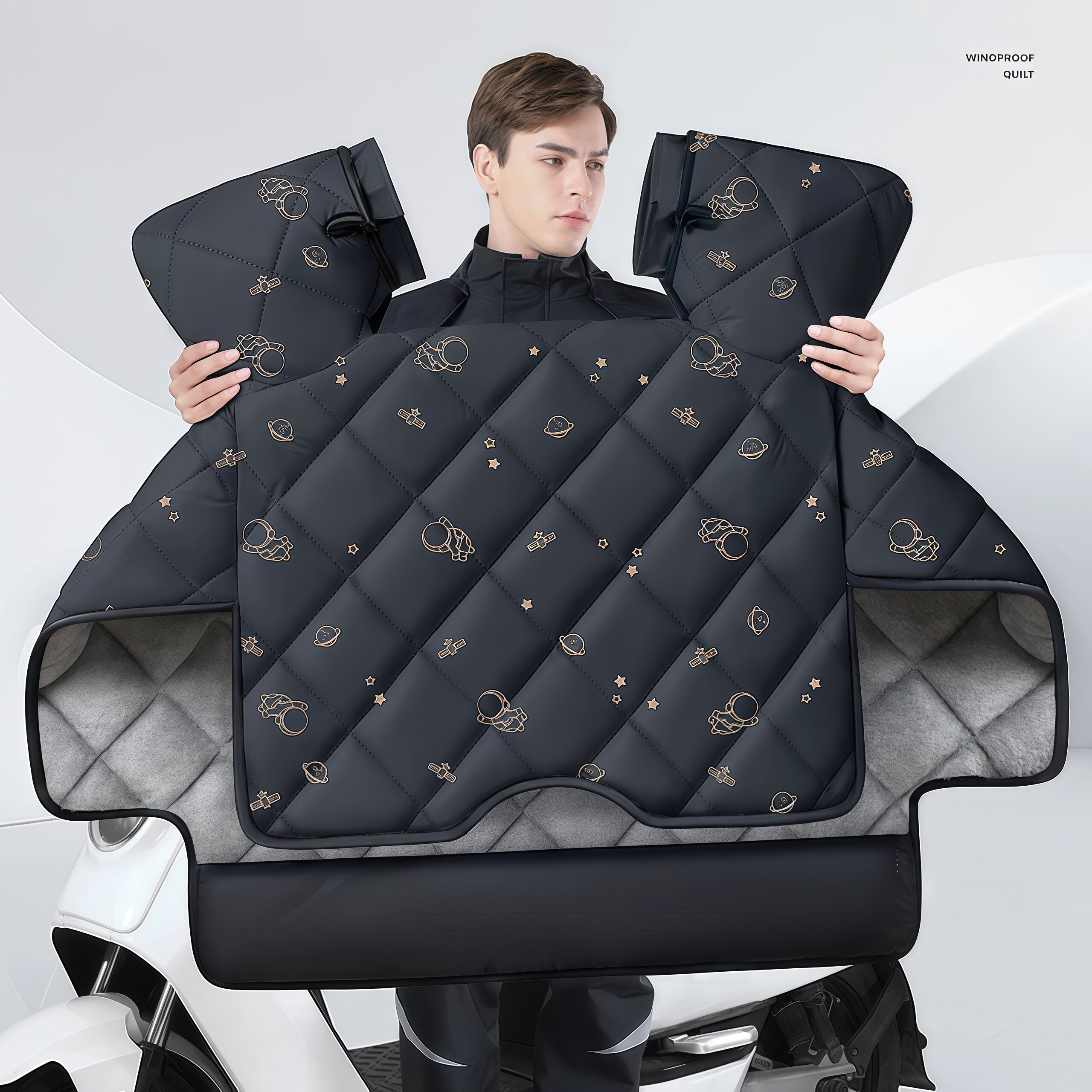 Suitable for Yadi Guanneng T30-D electric vehicle windshield quilt, winter velvet thickened battery vehicle waterproof winter model