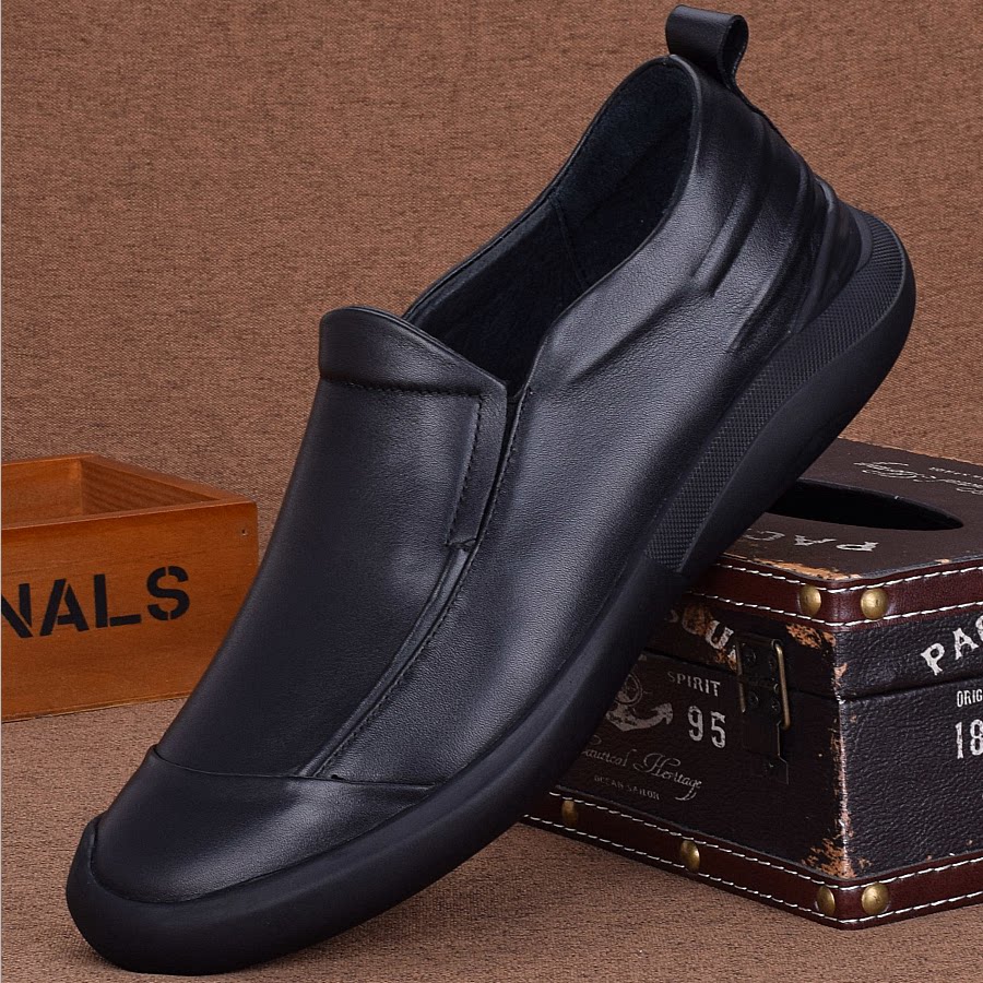 Business breathable leather shoes for men