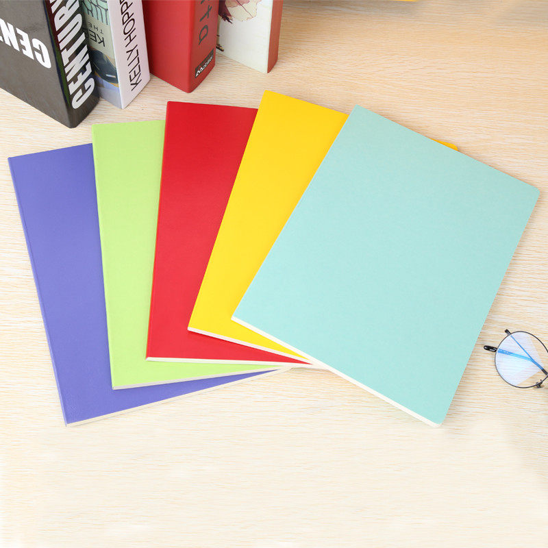 front front pass a4 soft leather notebook stationery college student hand account brief A4 notepad Big number benson