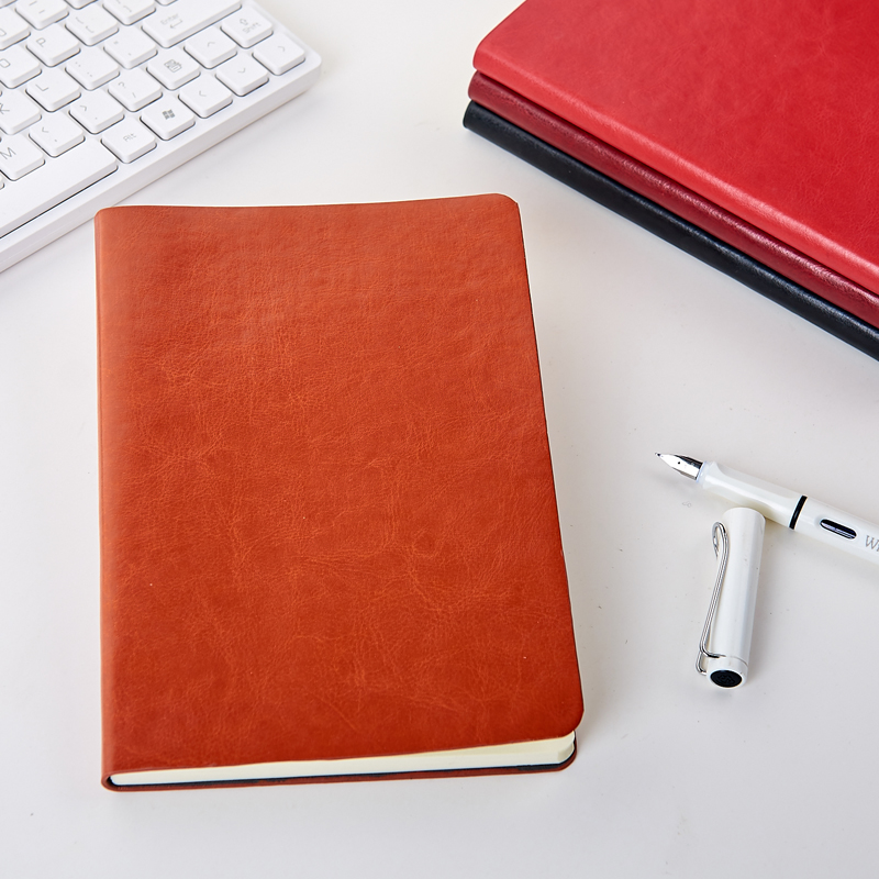 Boven Soft Leather Notebook stationery B5 minimalist leather face notepad A5 Business hand account Thickened Diary benz Custom