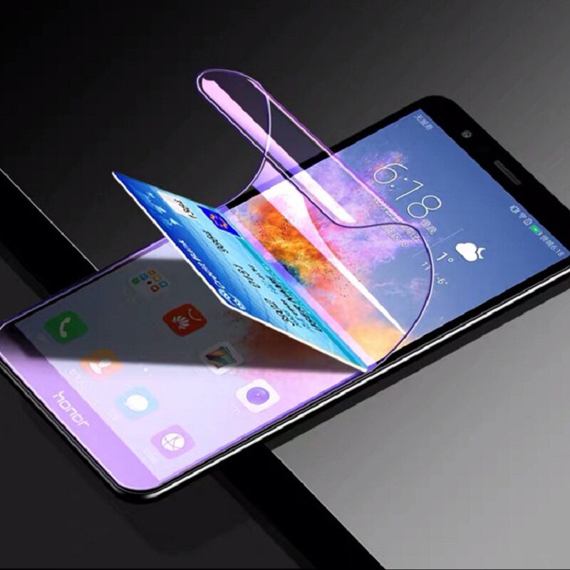 华为荣耀畅玩7x水凝膜6x手机保护膜honor全屏覆盖钢化膜磨砂膜全包边抗蓝光7x原装无白边高清防指纹游戏软膜